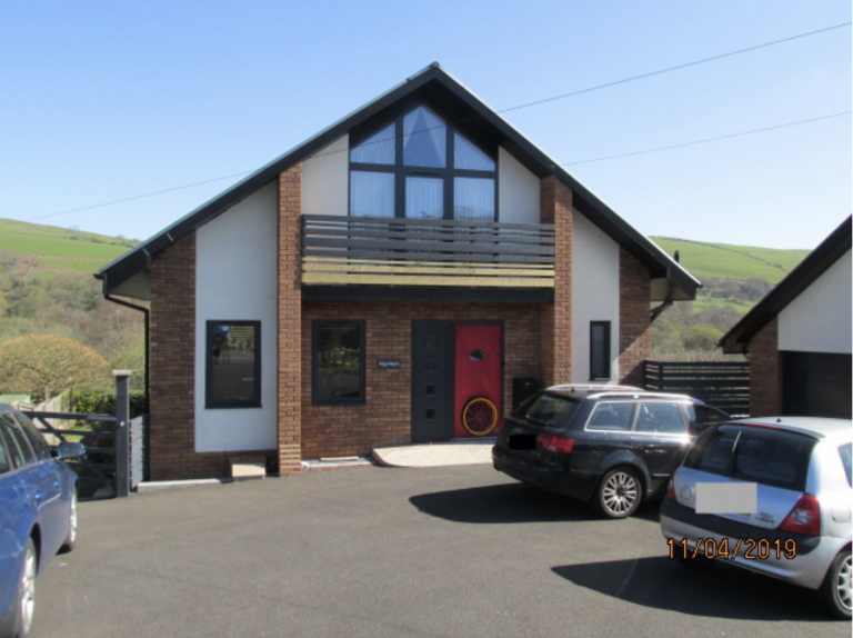 Air pressure test on a house near Maesteg Image